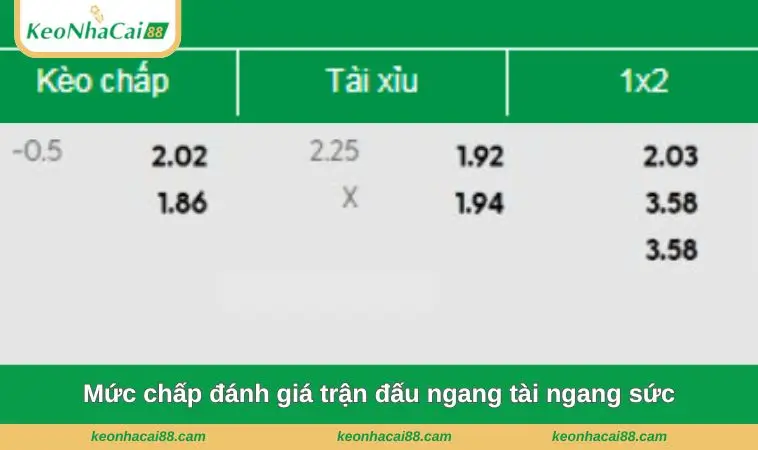 muc chap danh gia tran dau ngang tai ngang suc Mức chấp đánh giá trận đấu ngang tài ngang sức
