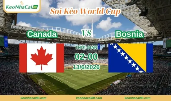 soi kèo World Cup Canada vs Bosnia