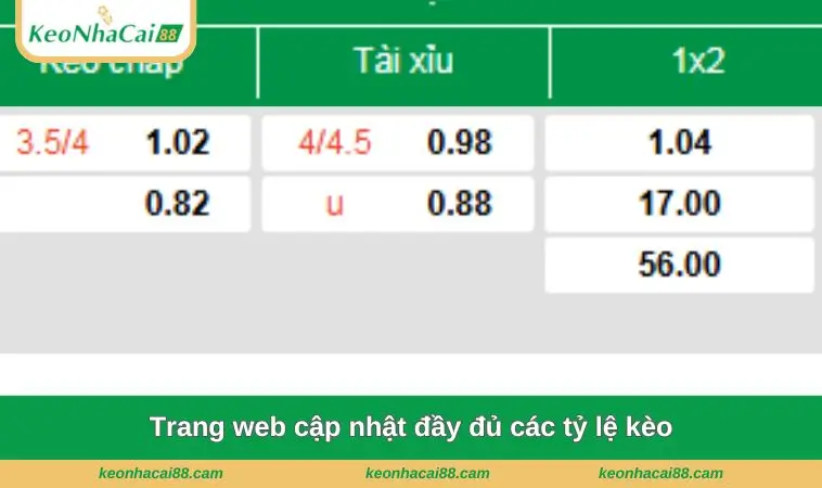 trang web cap nhat day du cac ty le keo Trang web cập nhật đầy đủ các tỷ lệ kèo